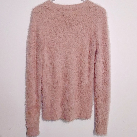A New Day Pink Fuzzy Sweater - Picture 2 of 4
